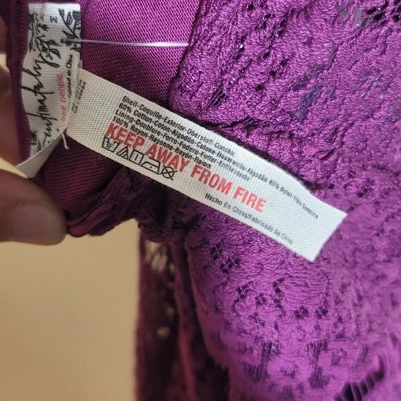 NWT Free People Intimatley Magenta DayDream A-Line Bodycon Embroidered Dress szM - Picture 11 of 13